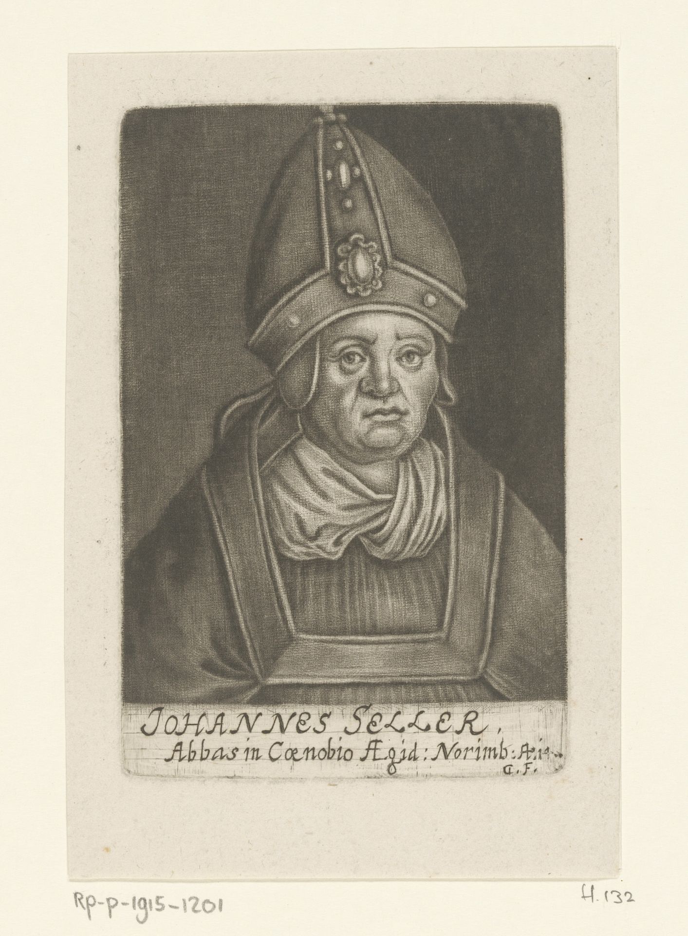 Portret van Johannes Seller by Georg Fennitzer