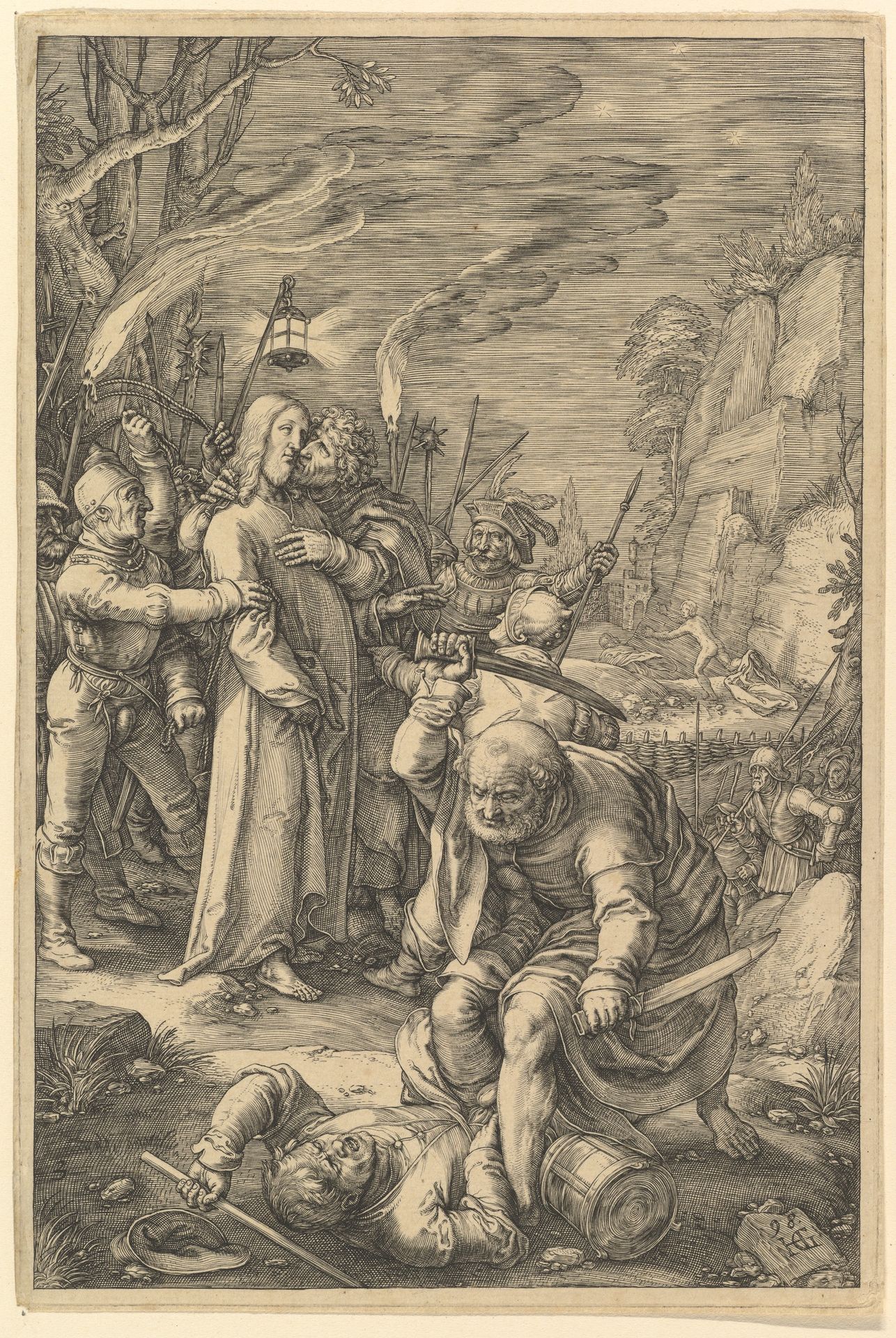The Betrayal of Christ, from The Passion of Christ by Hendrick Goltzius