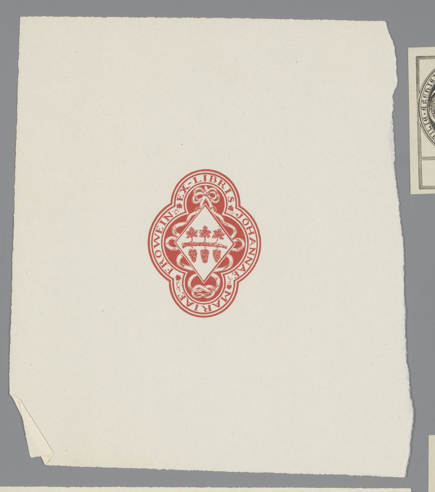 Ex libris van Johanna Maria Frowein by Anonymous