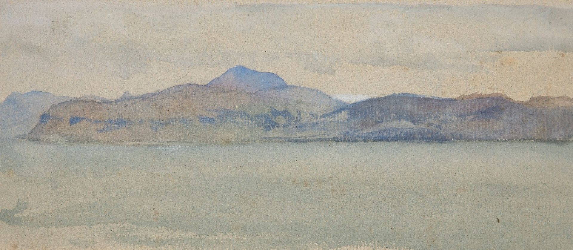 Bourg and Bribun Cliffs, Mull – [Highland Town] by Edwin Austin Abbey