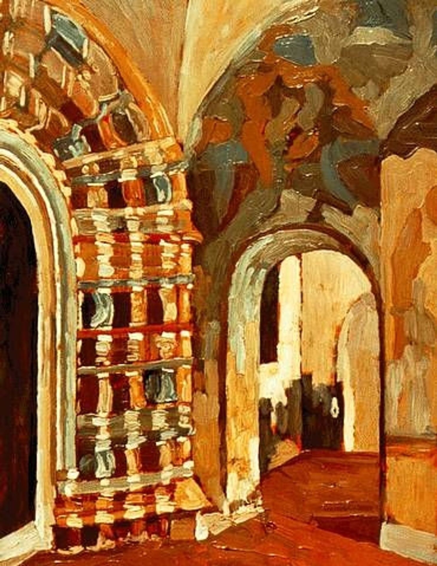 Rostov Veliky. Interior of church. by Nicholas Roerich