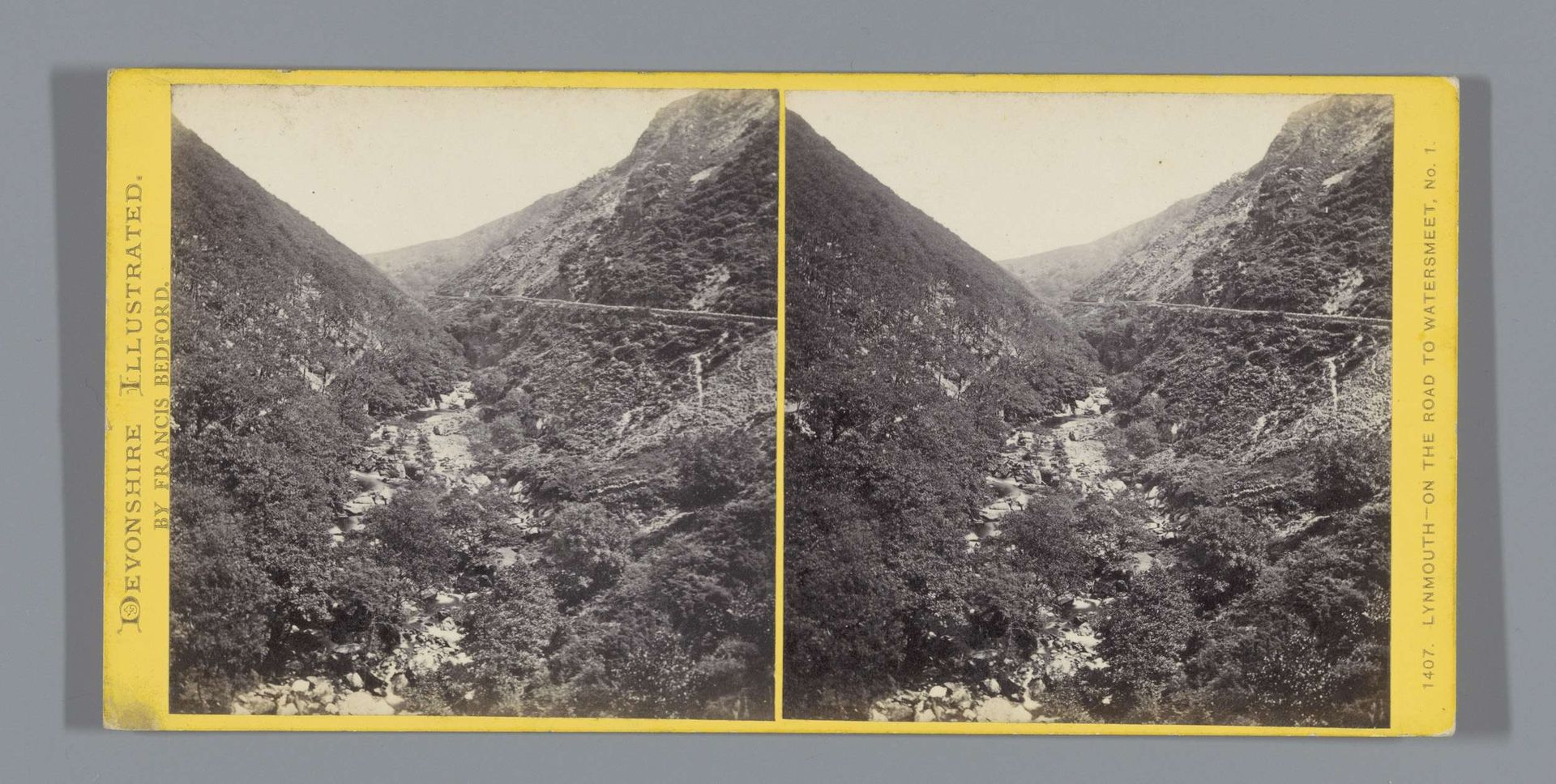 Gezicht op een beek bij Lynmouth by Francis Bedford
