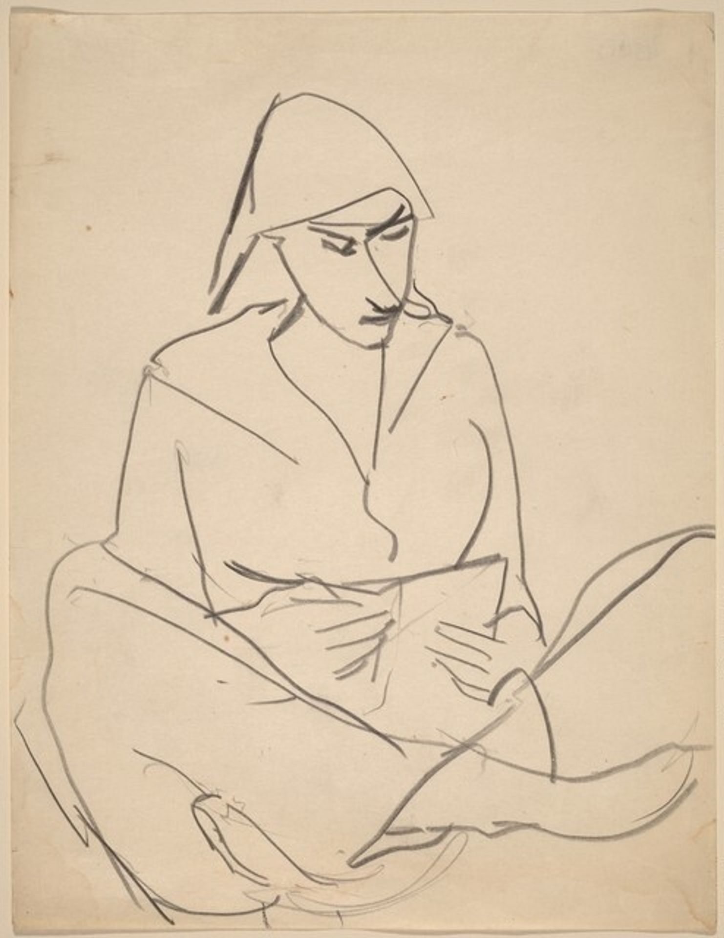 Woman Seated with Legs Crossed, Reading by Mark Rothko