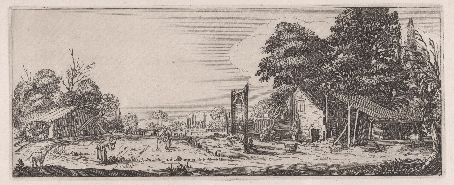 Reverse Copy of Le Jardin, appelé aussi Le Marais (The Garden, also called The Marsh), from Les Quatre Paysages (The Four Landscapes), plate 1 by Anonymous
