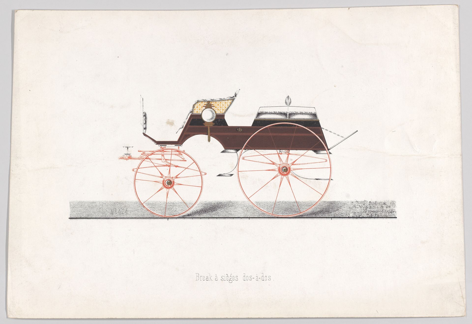 Design for Dos-A-Dos Phaeton Carriage by Anonymous