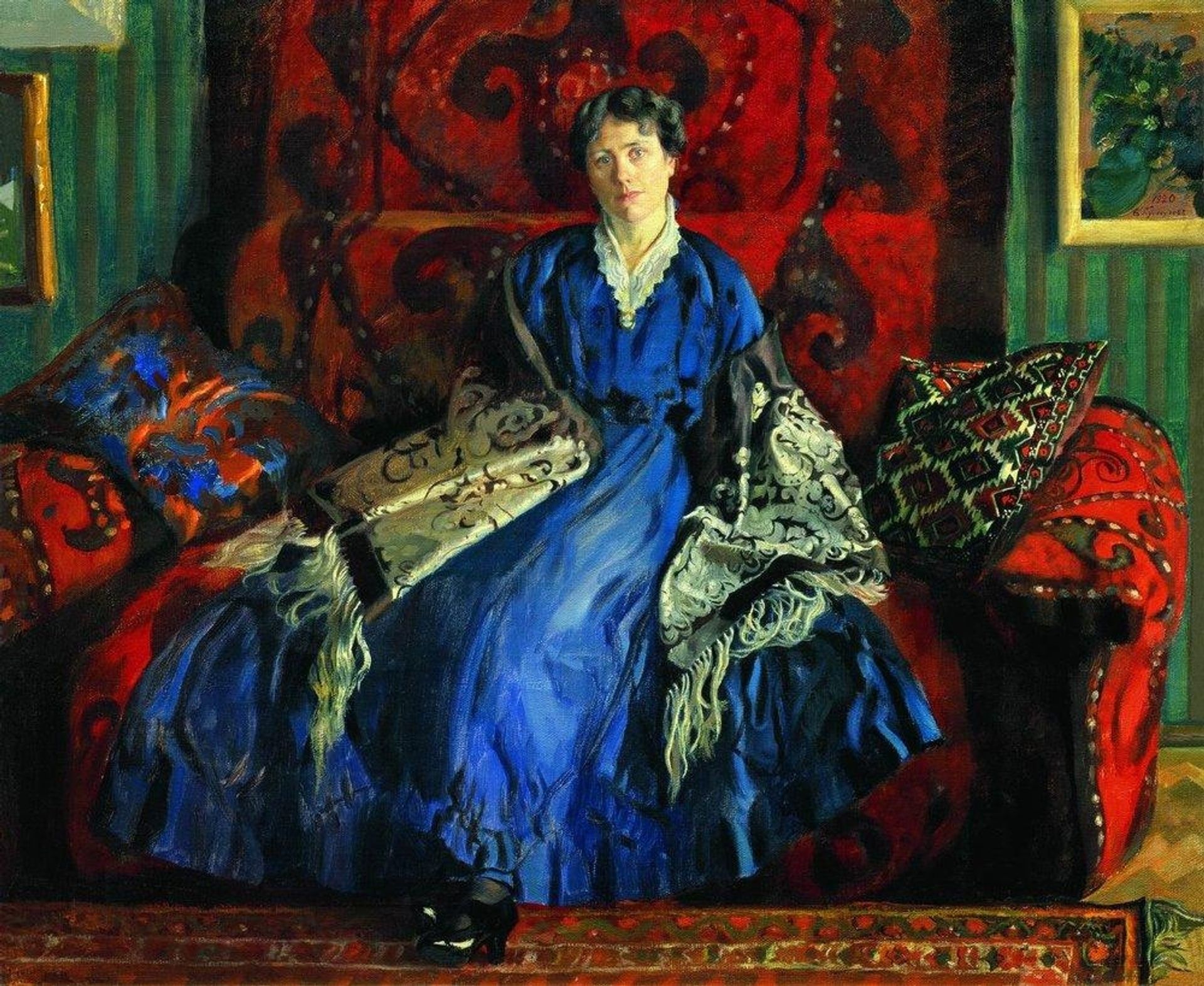 Portrait of Y.E. Kustodieva by Boris Kustodiev