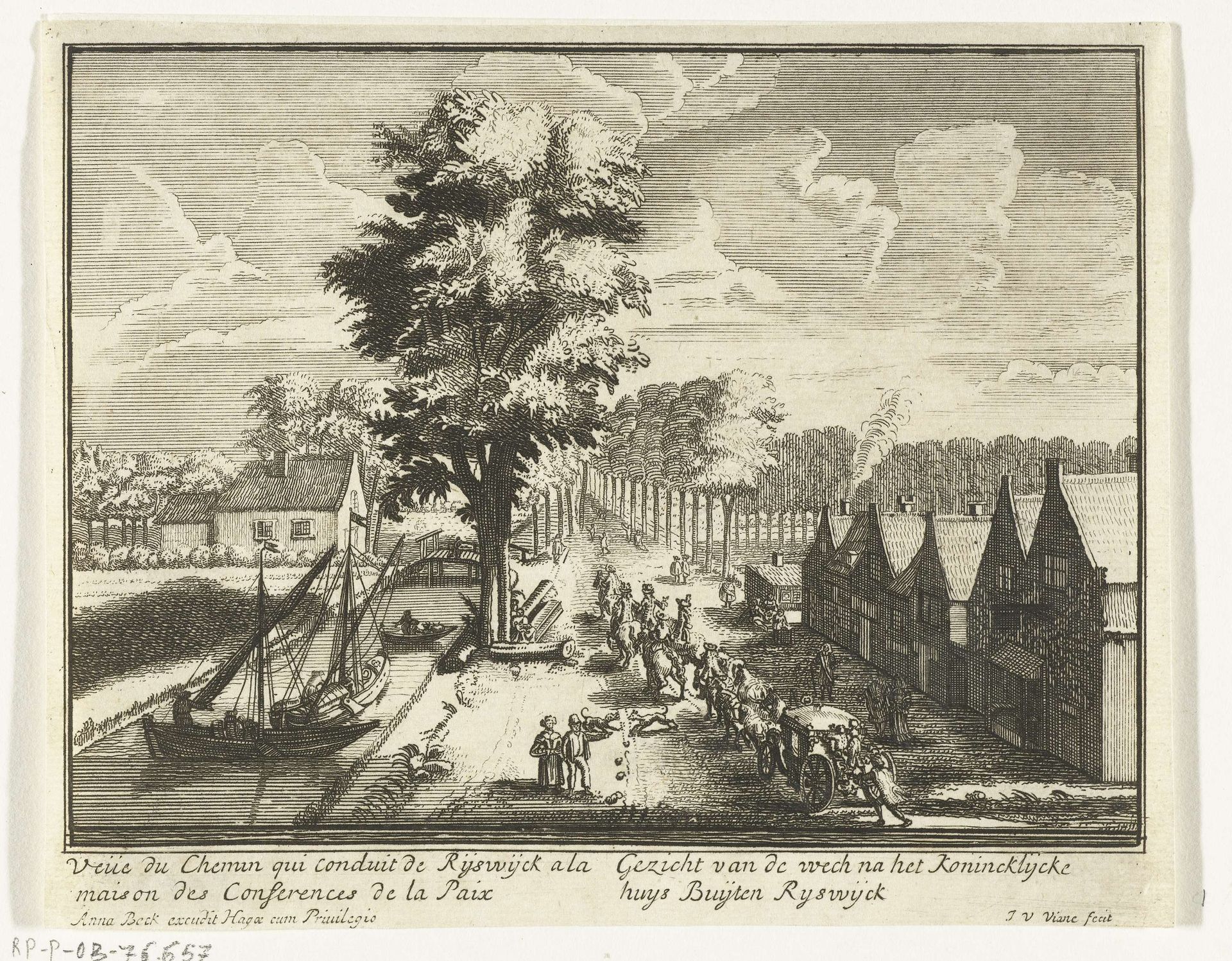De weg naar het Huis ter Nieuburch in Rijswijk, 1697 by Jan van Vianen