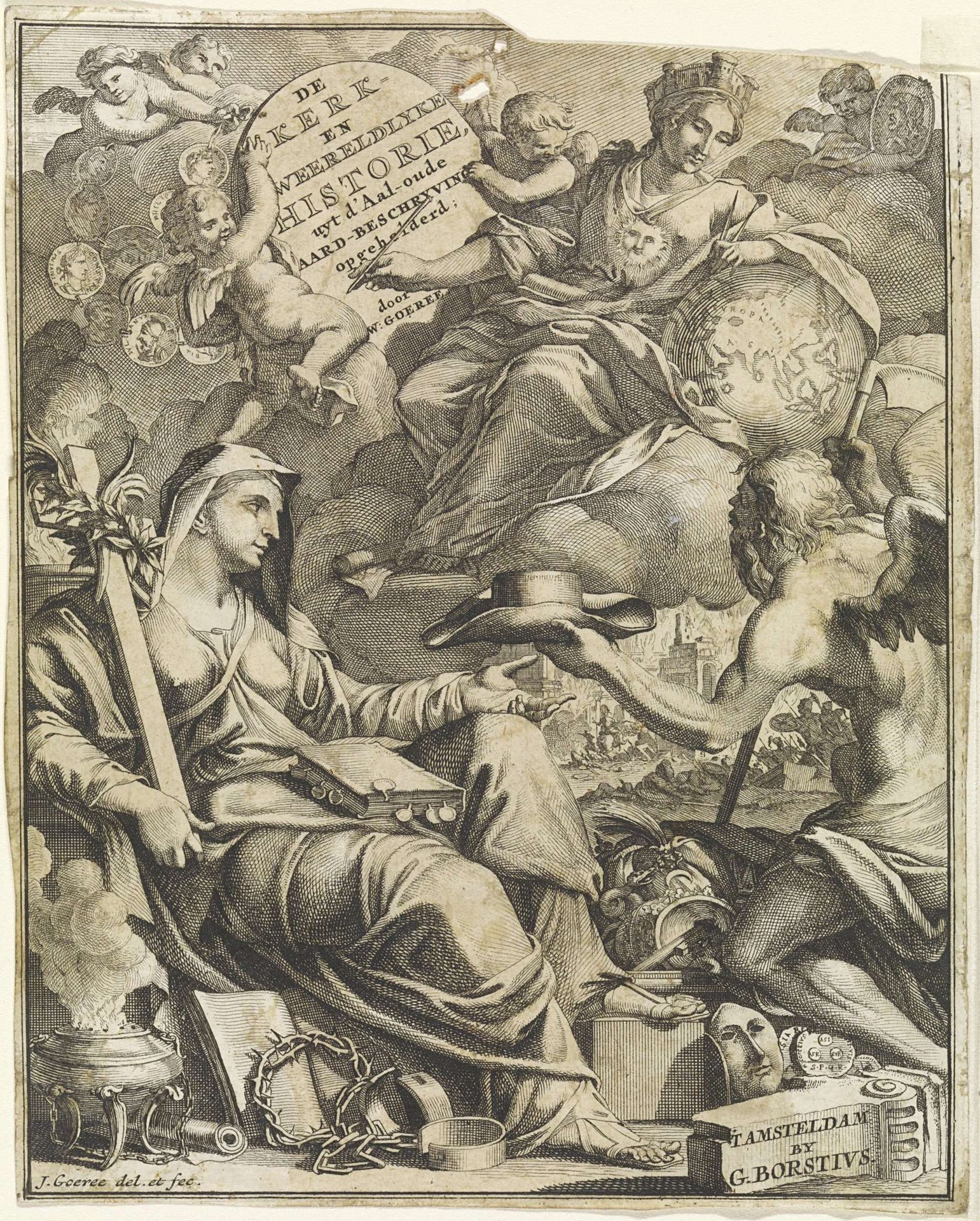 Allegorie op de kerk- en wereldgeschiedenis by Jan Goeree
