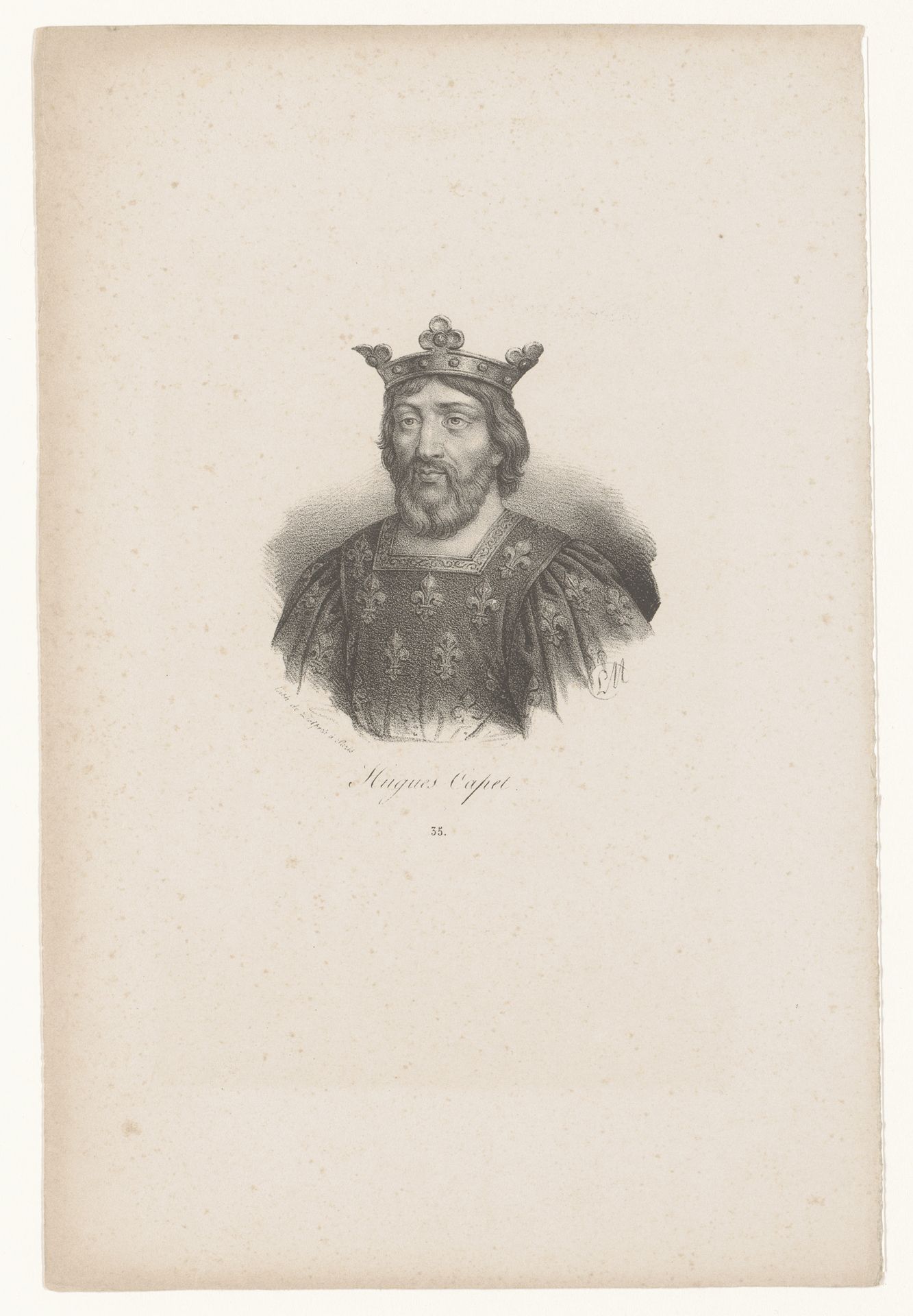 Portret van Hugo Capet, koning van Frankrijk by Nicolas Maurin