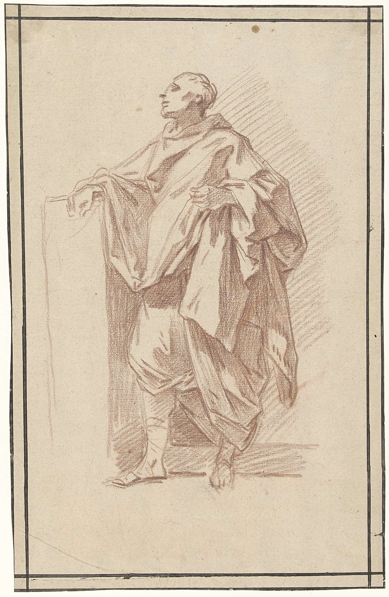 Staande man in toga by Jean-Honoré Fragonard