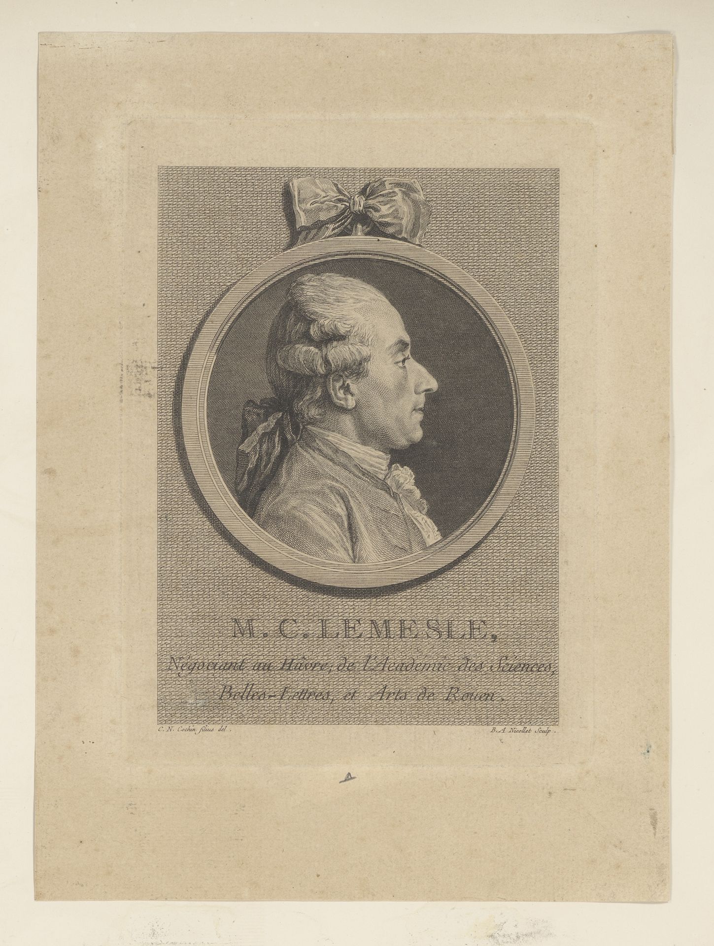 Portret van M.C. Lemesle by Bénédict Alphonse Nicolet