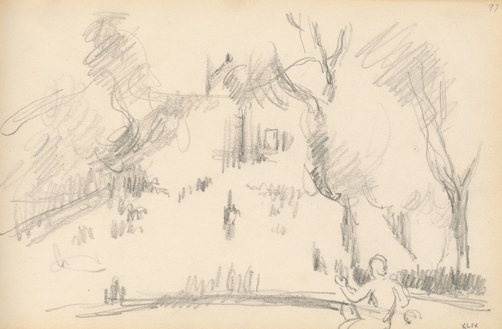 House in a Park by Paul Cézanne