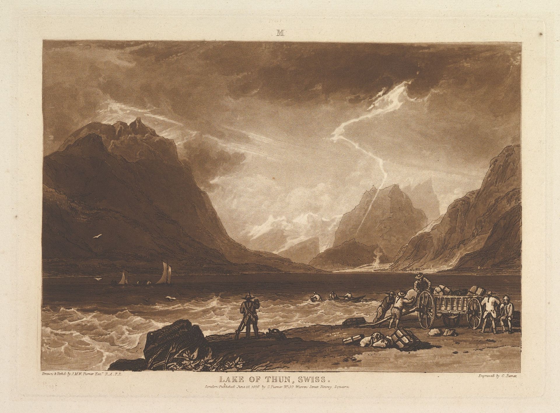 Lake of Thun, Swiss (Liber Studiorum, part III, plate 15) by Joseph Mallord William Turner