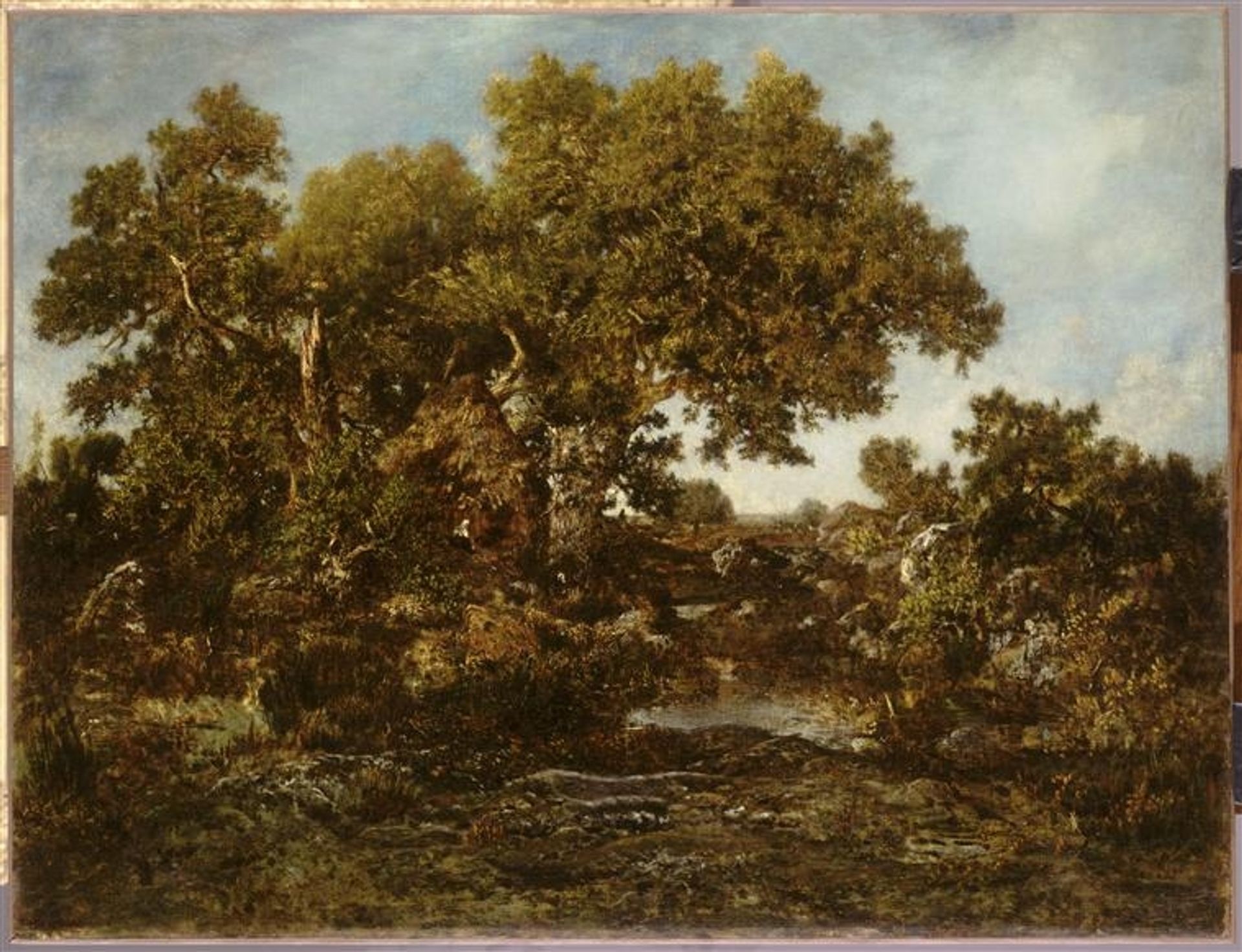 The collier's hut by Theodore Rousseau