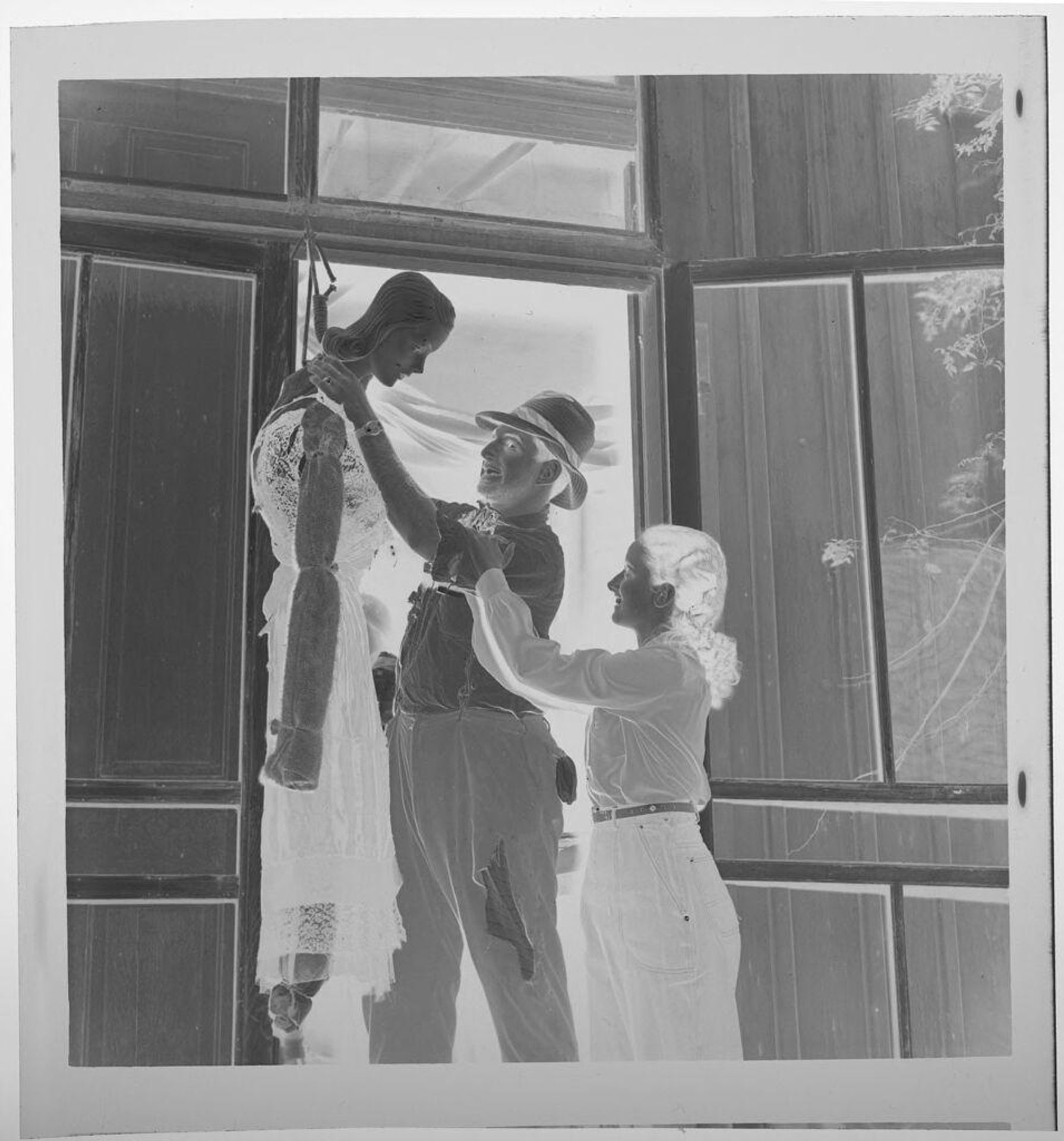 Untitled (fraternity dance, couple with fake hanging manequin) by Jack Gould