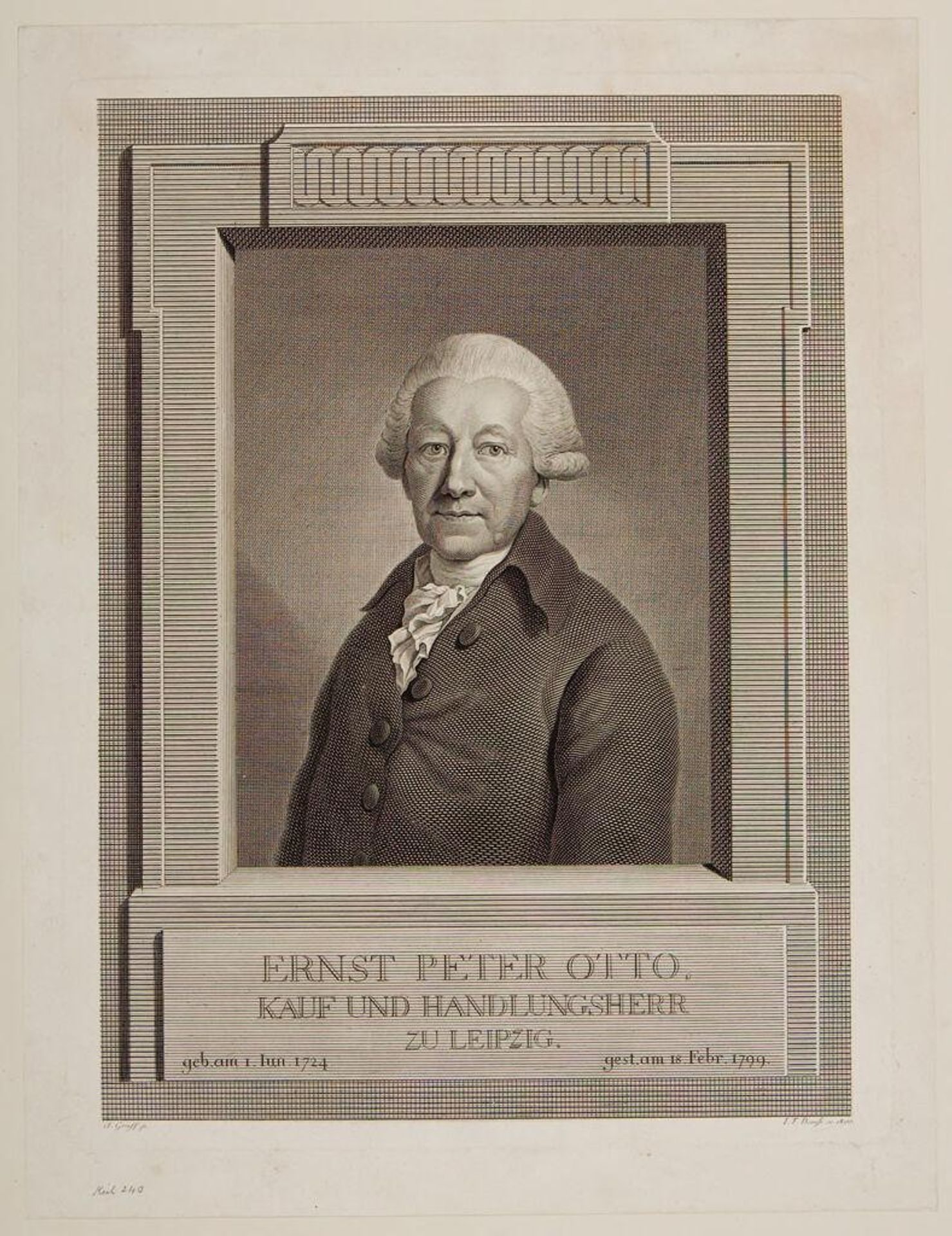 Ernst Peter Otto by Johann Friedrich Bause