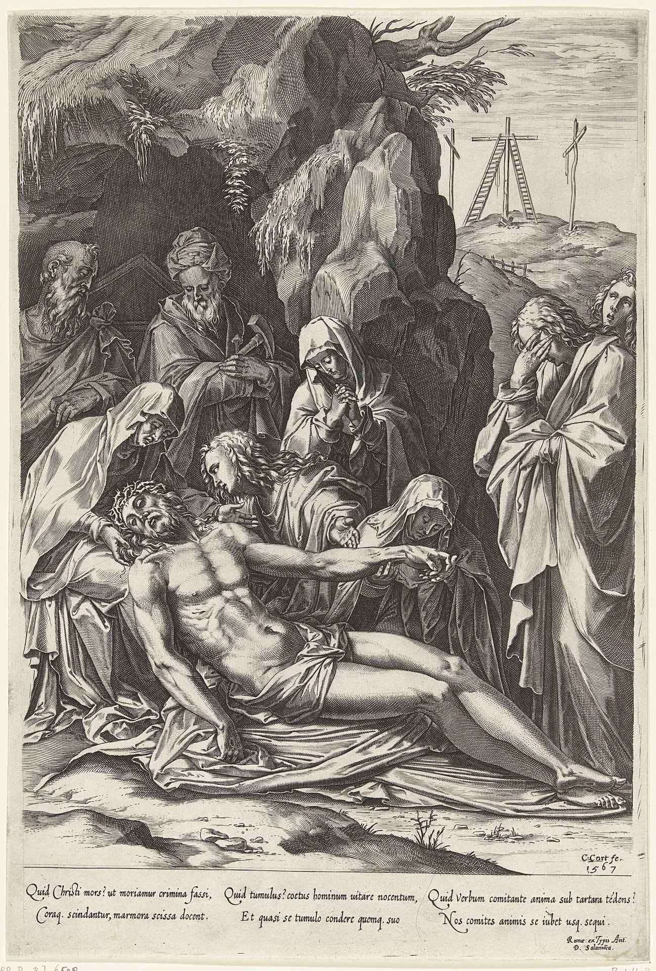 Bewening van Christus by Cornelis Cort