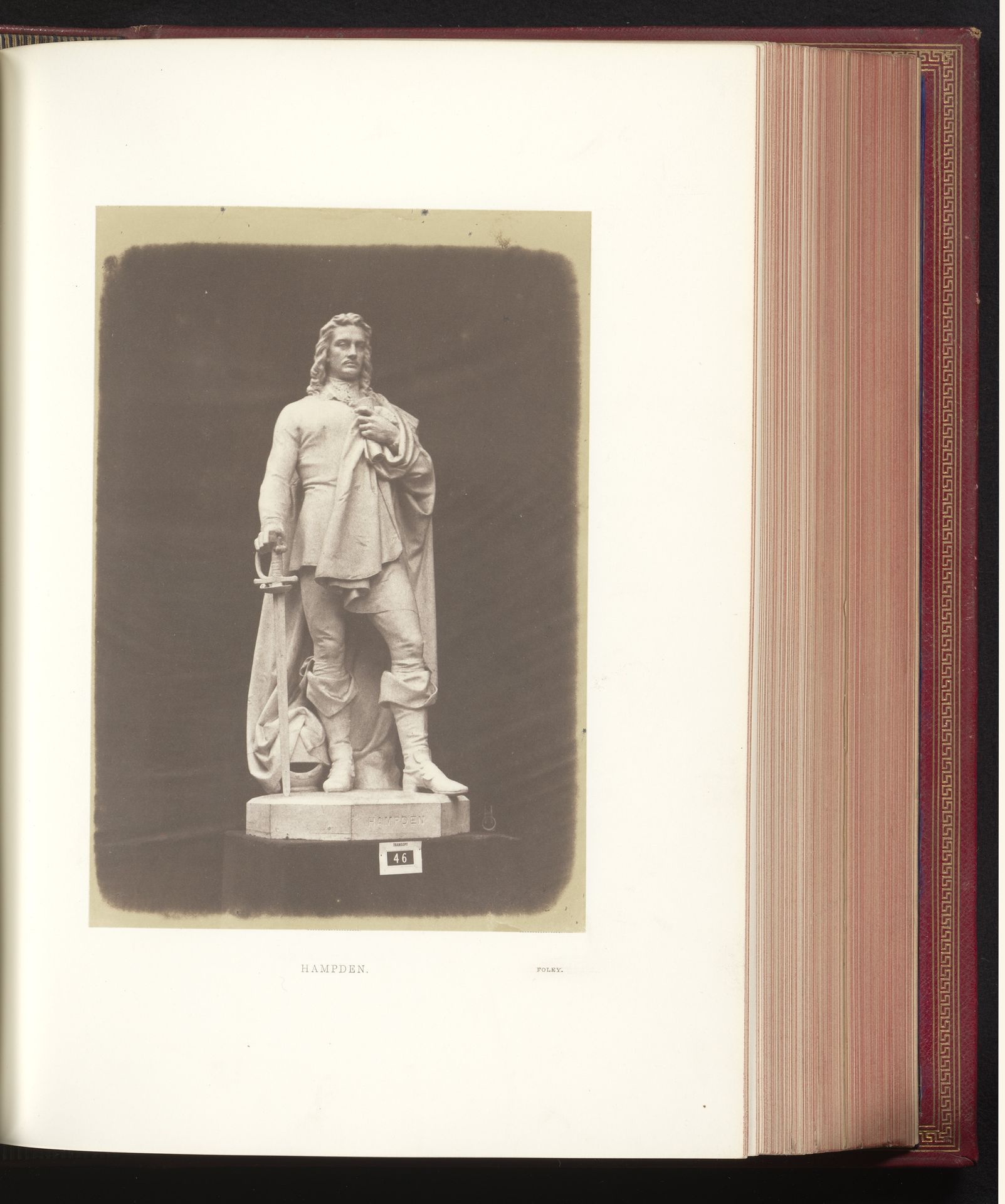 Standbeeld door John Henry Foley, voorstellend John Hampden, tentoongesteld op de Great Exhibition of the Works of Industry of All Nations van 1851 in Londen by Hugh Owen