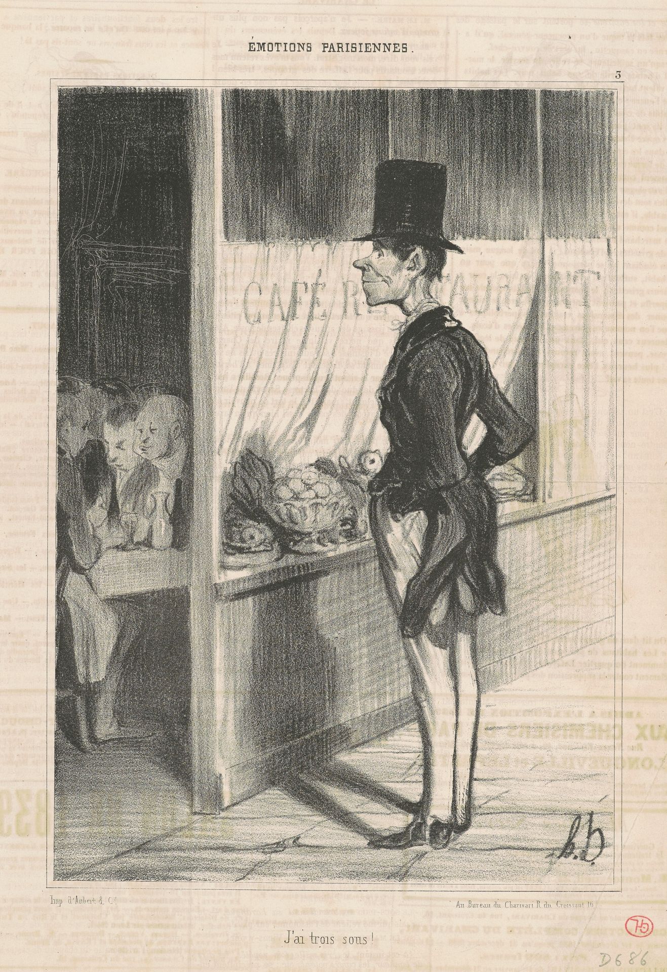 J'ai trois sous by Honoré Daumier