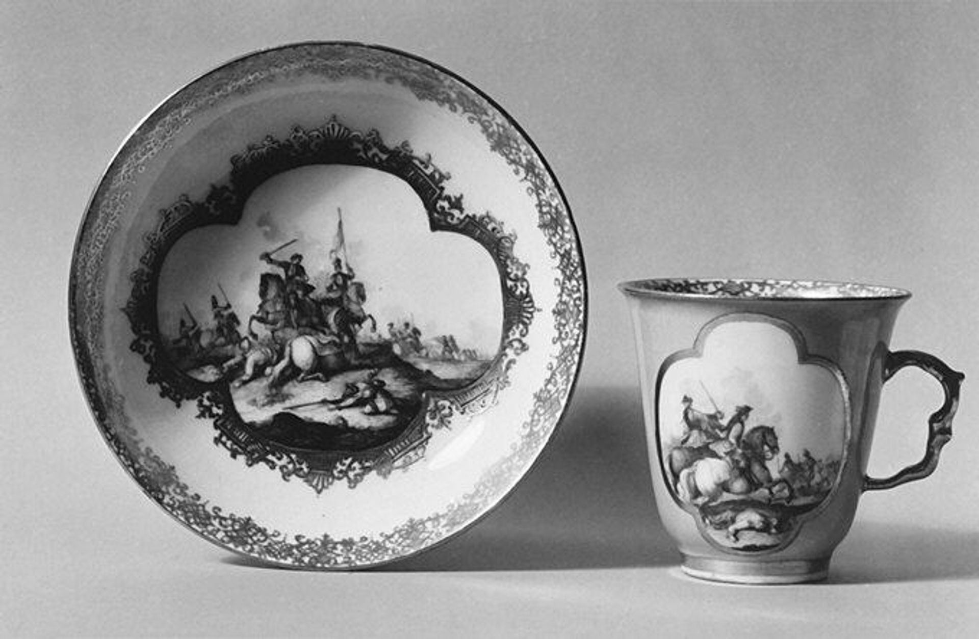 Cup and saucer by Meissen Manufactory