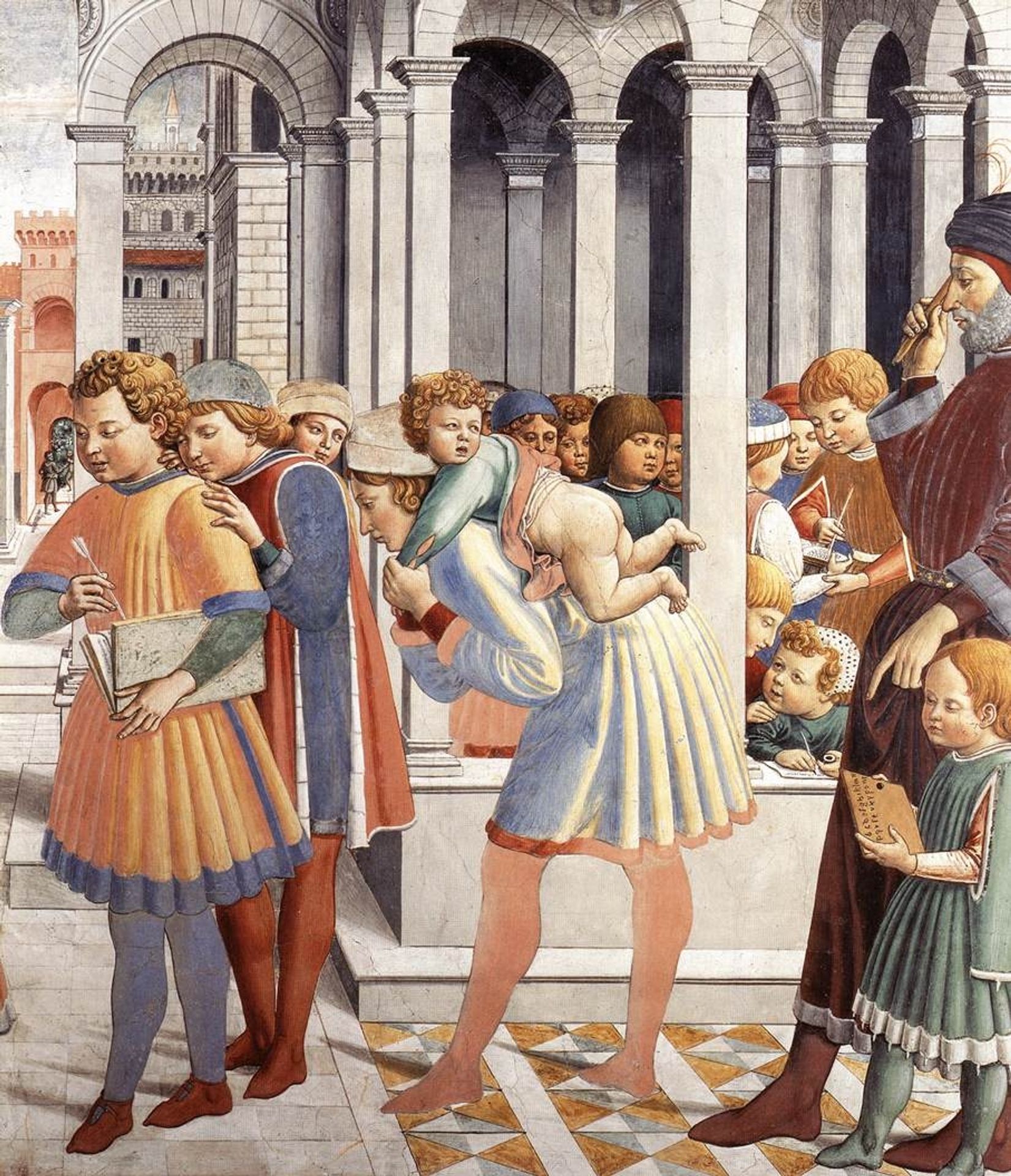 The School of Tagaste (detail) by Benozzo Gozzoli