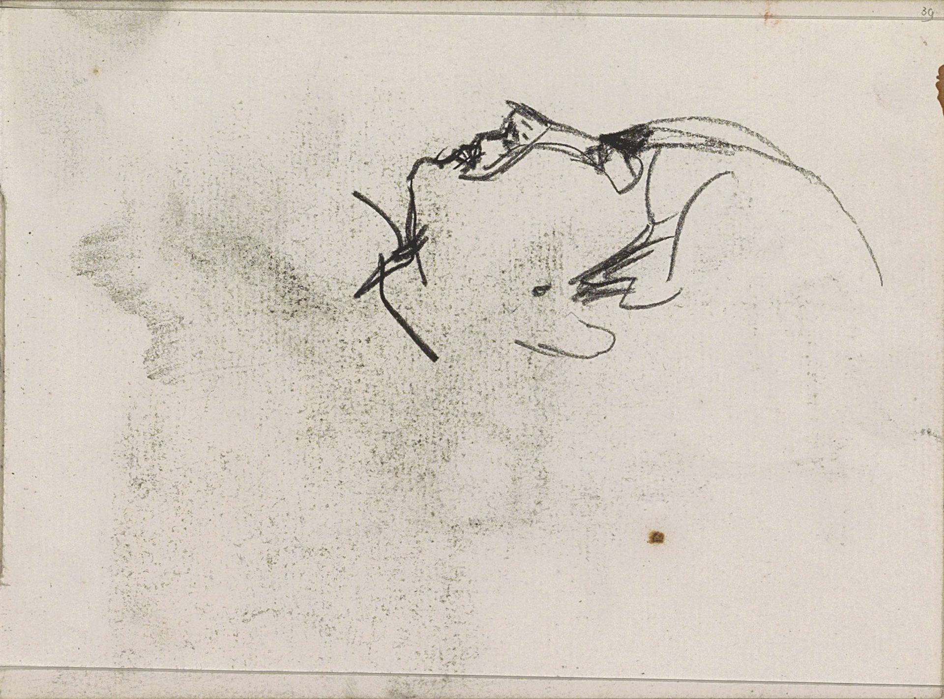 Vrouwenhoofd, in profiel by Isaac Israels