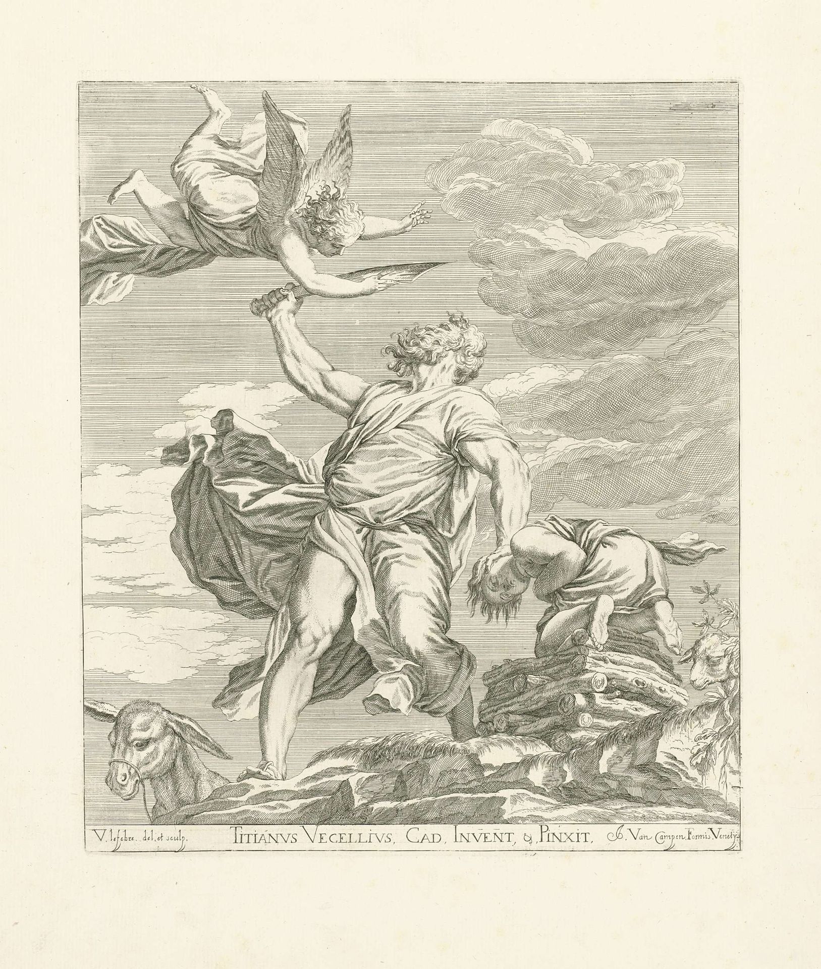 Offer van Abraham by Valentin Lefebvre