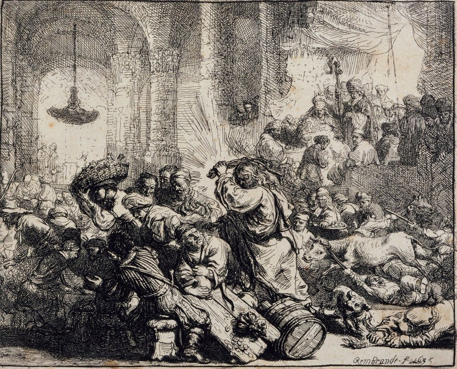 Christ Driving the Moneychangers from the Temple by Rembrandt van Rijn