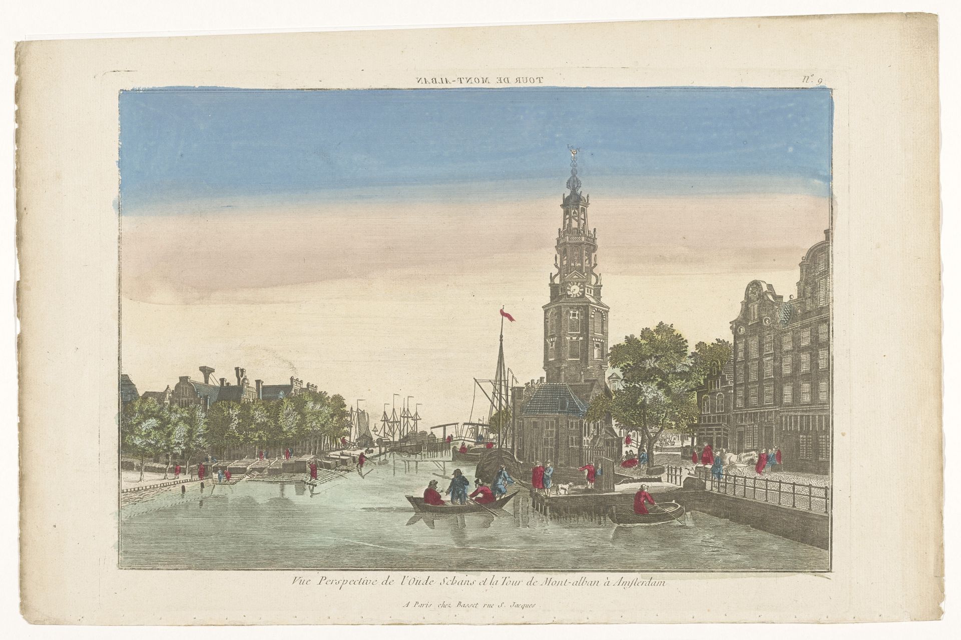 Gezicht op de Montelbaanstoren en de Oudeschans te Amsterdam by Basset
