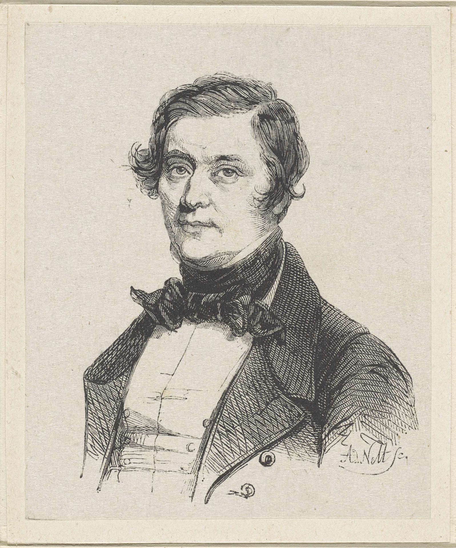Portret van Antonie Waldorp by Adolphe Frédéric Nett