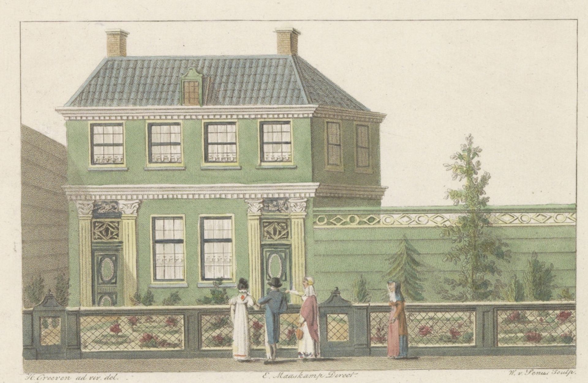 Pand aan Oostzijde 219 te Zaandam, 1824 by Willem van Senus