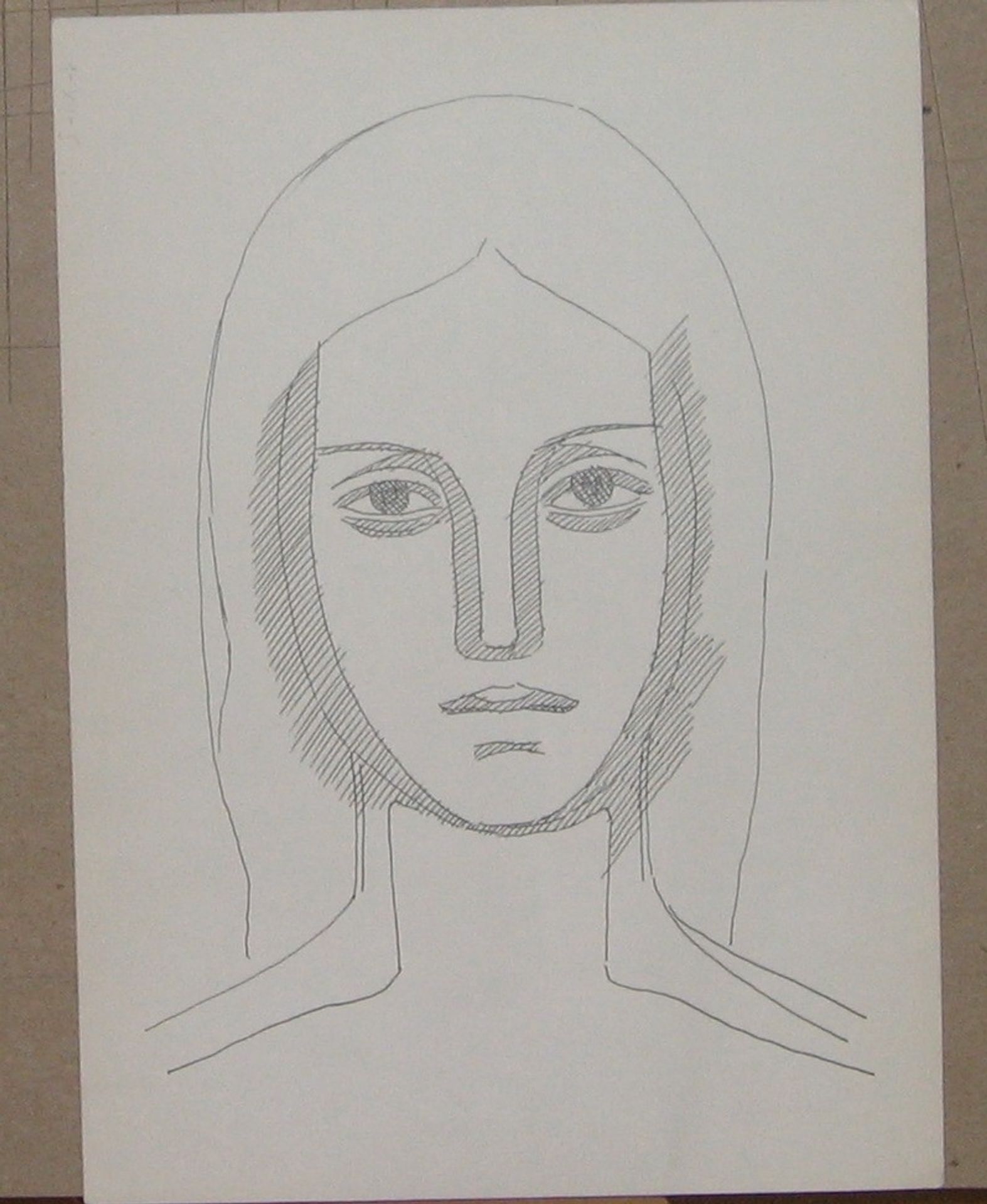 Female Image (Beatrice). The reverse side of the sheet by Hryhorii Havrylenko