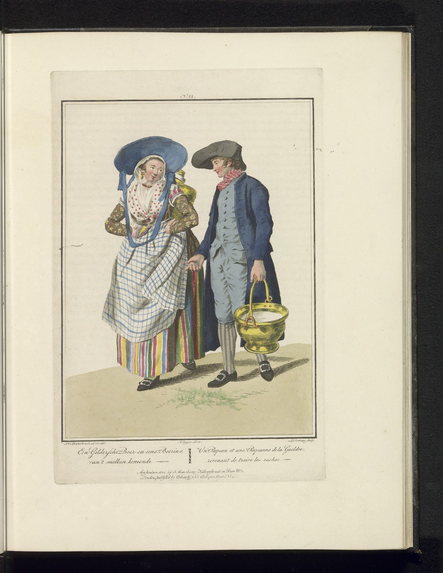 Gelderse boer en boerin by Ludwig Gottlieb Portman