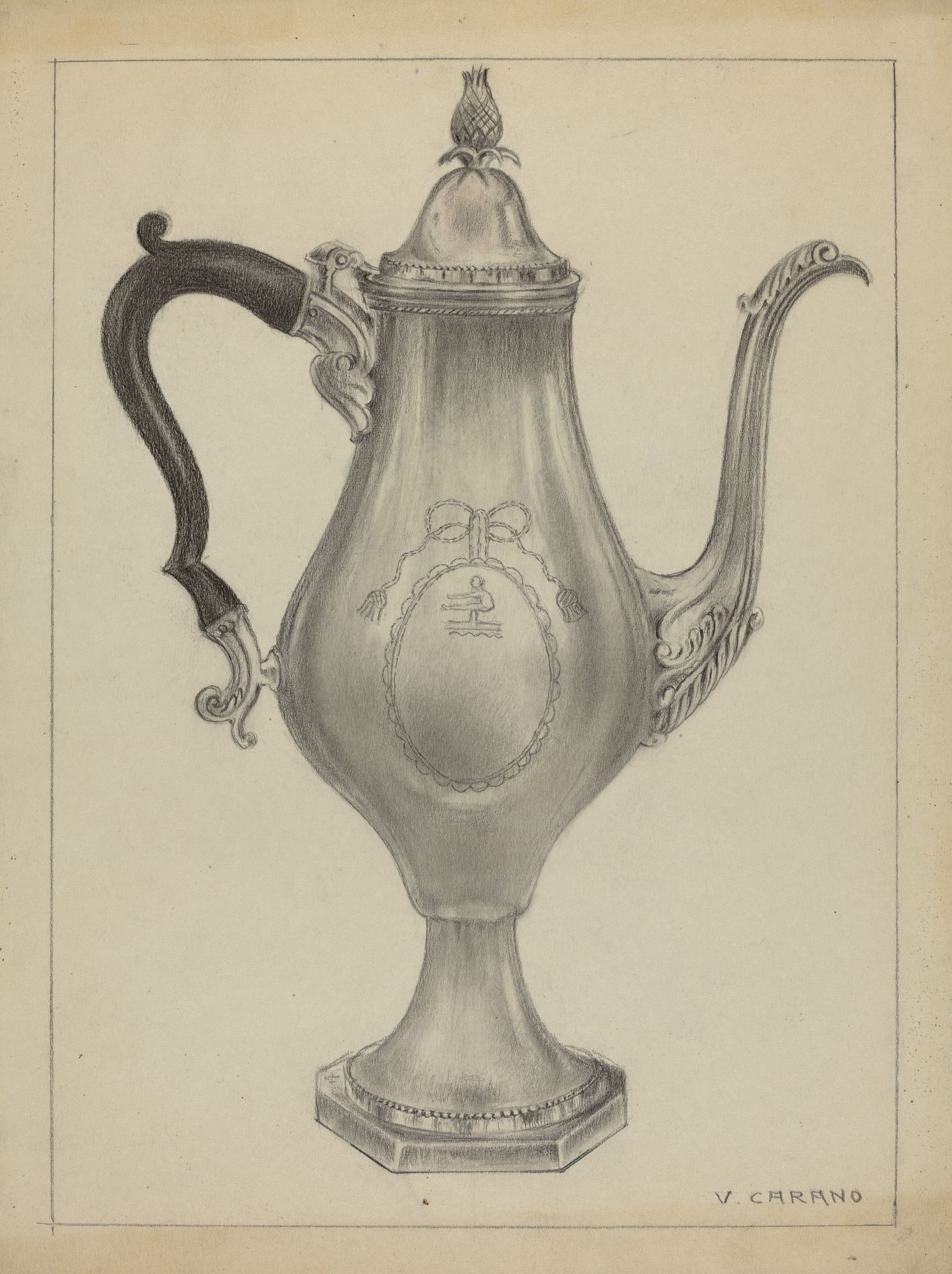 Silver Coffee Pot by Vincent Carano