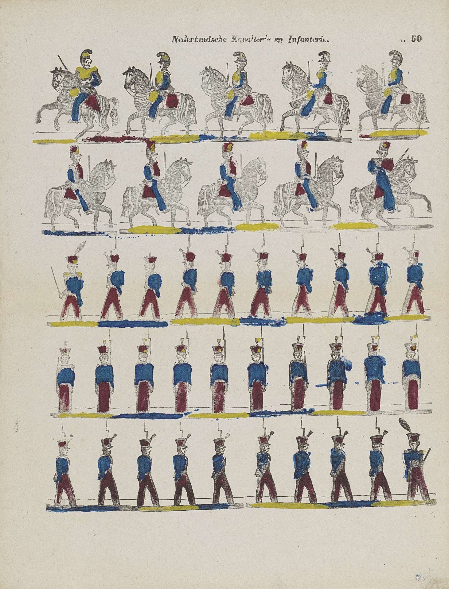 Nederlandsche kavallerie en infanterie by Lutkie & Cranenburg