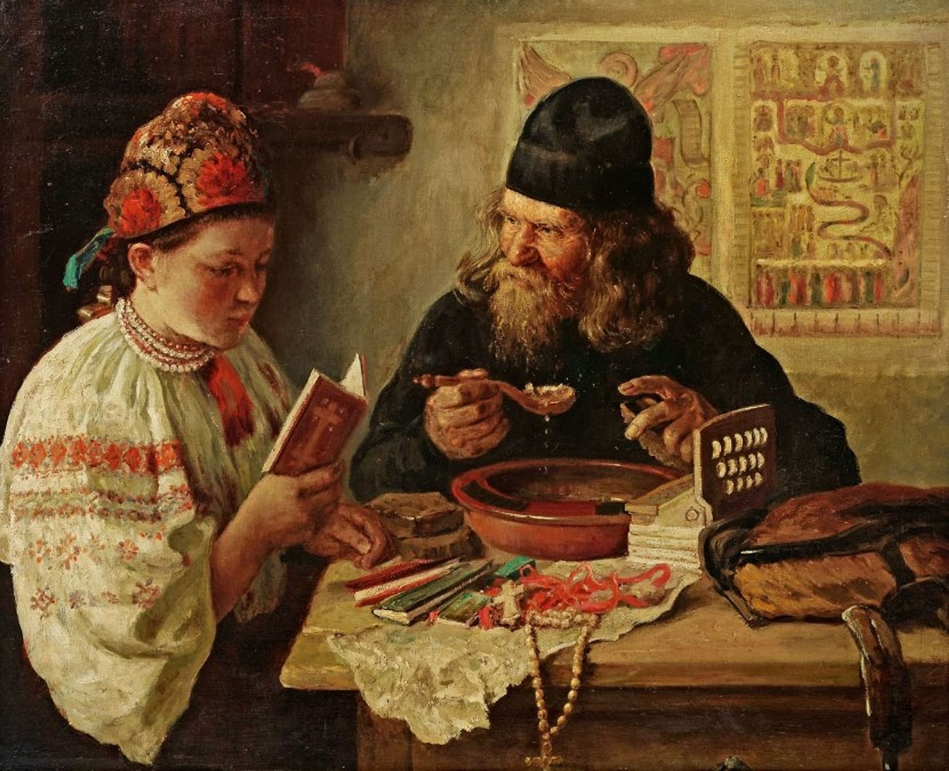 Rest on the way from Kyiv by Vladimir Makovsky