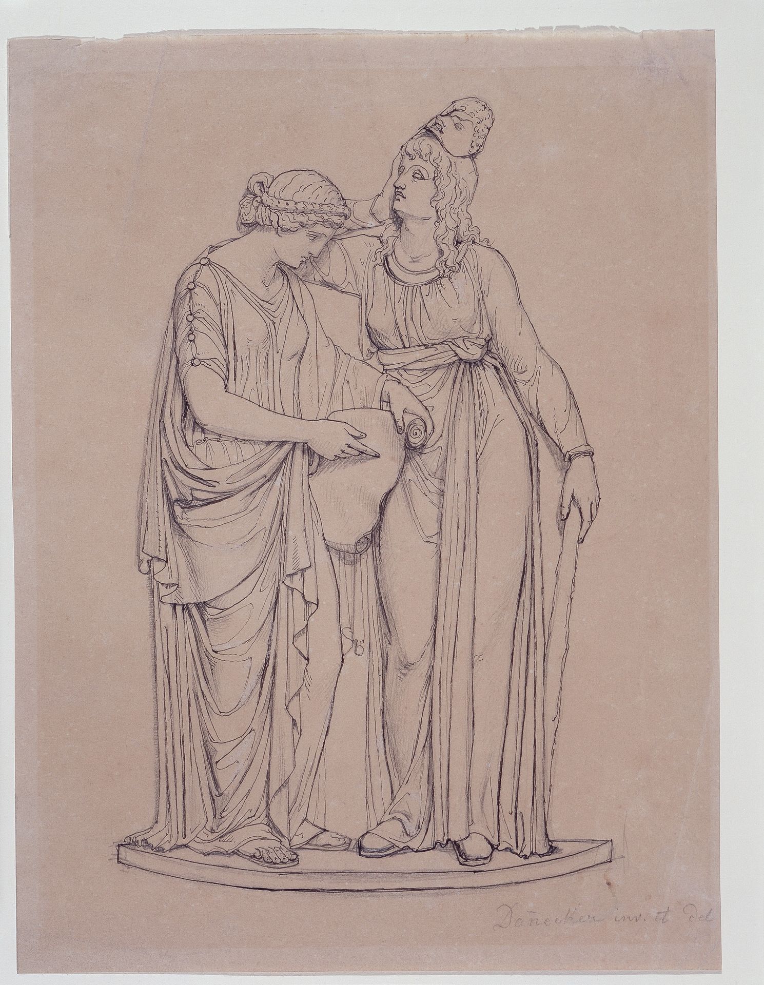 Clio and Melpomene by Johann Heinrich von Dannecker