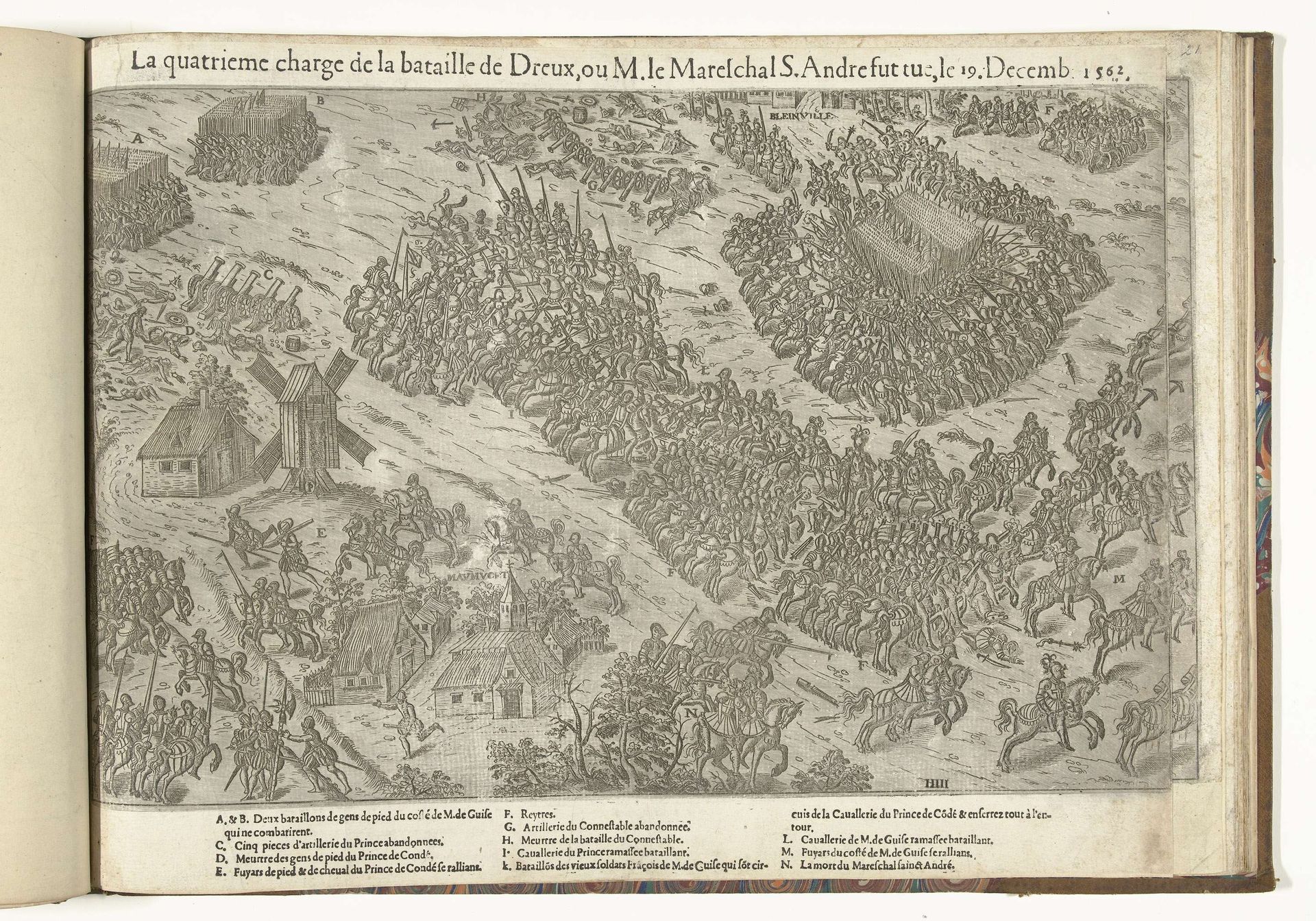 Slag bij Dreux, vierde treffen, 1562 by Jean Perrissin