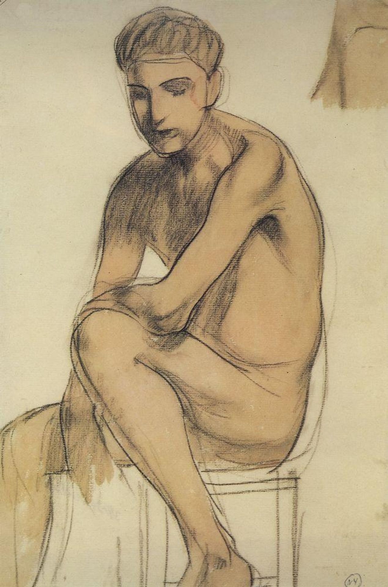 Seated Boy by Kuzma Petrov-Vodkin