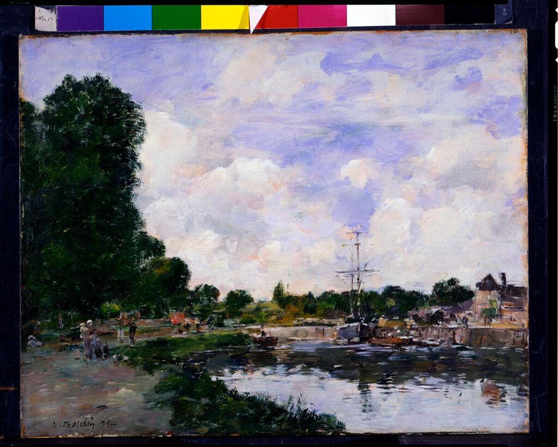 A Canal at Abbeville by Eugène Boudin