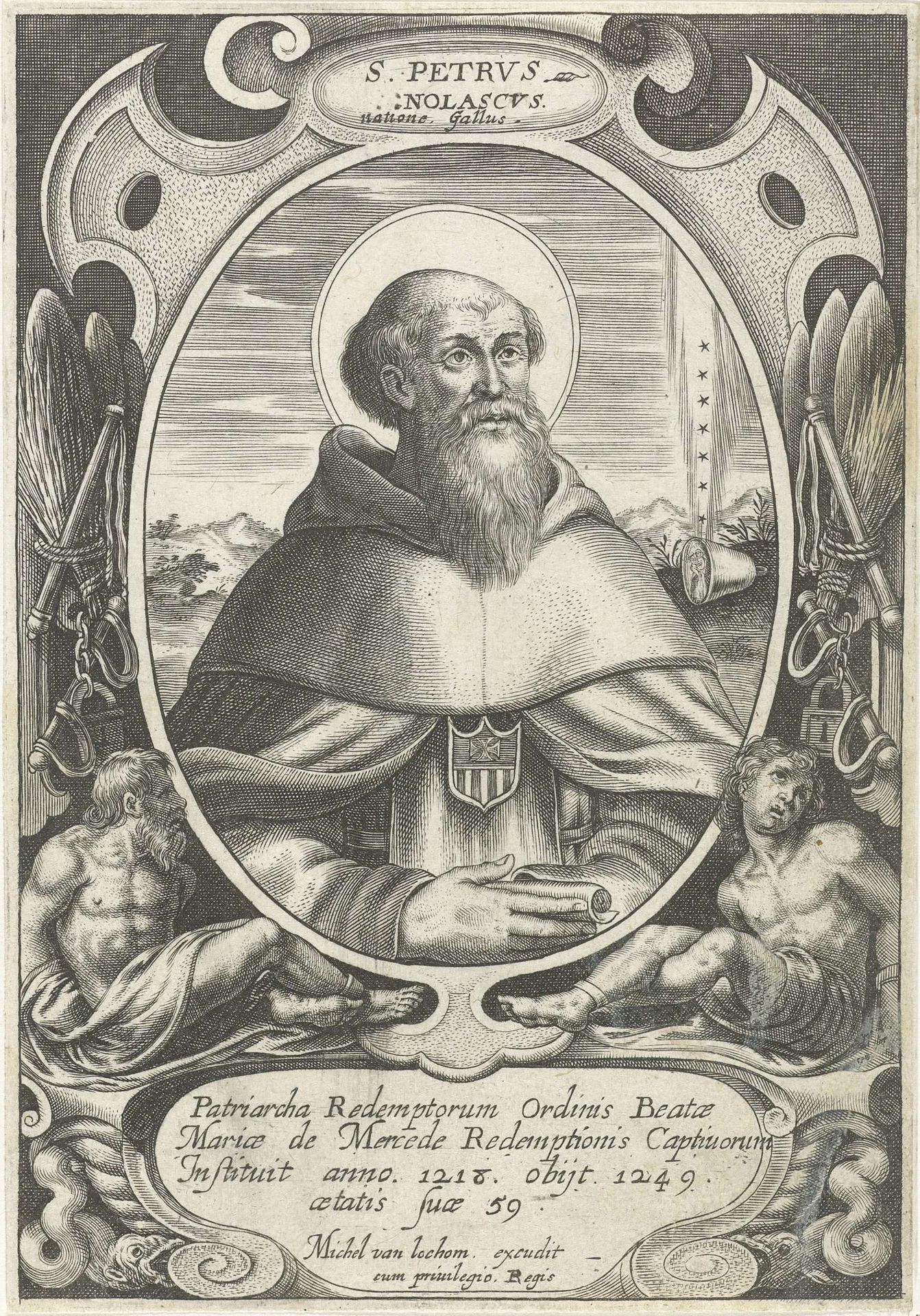 Portret van H. Petrus Nolasco by Michel van Lochom