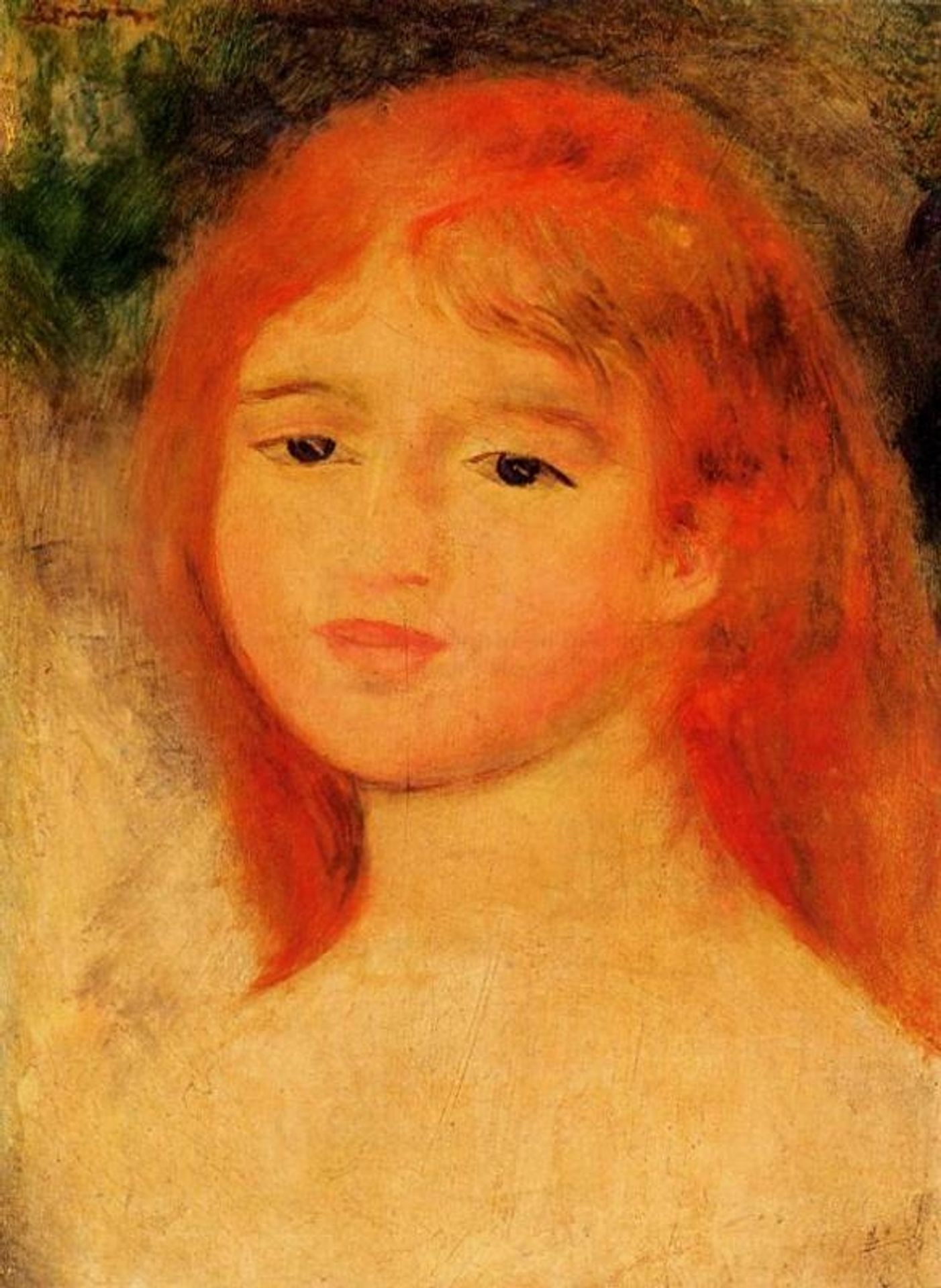 Girl with Auburn Hair by Pierre-Auguste Renoir