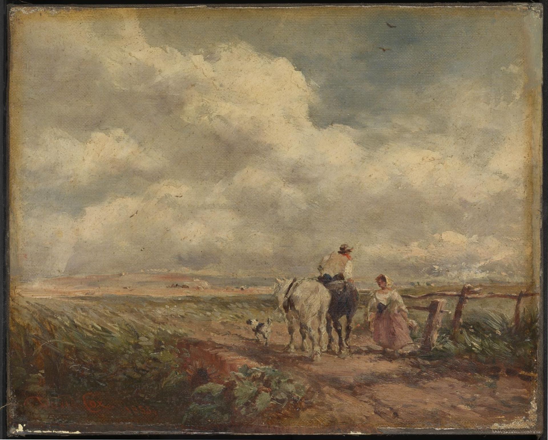 The Road across the Common by David Cox