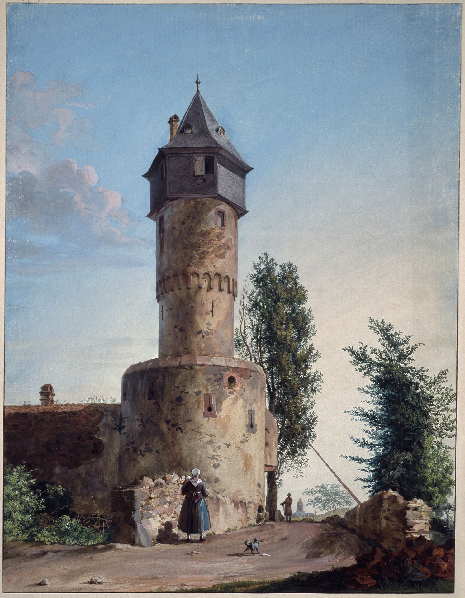 Die Galluswarte zu Frankfurt am Main by Anton Radl