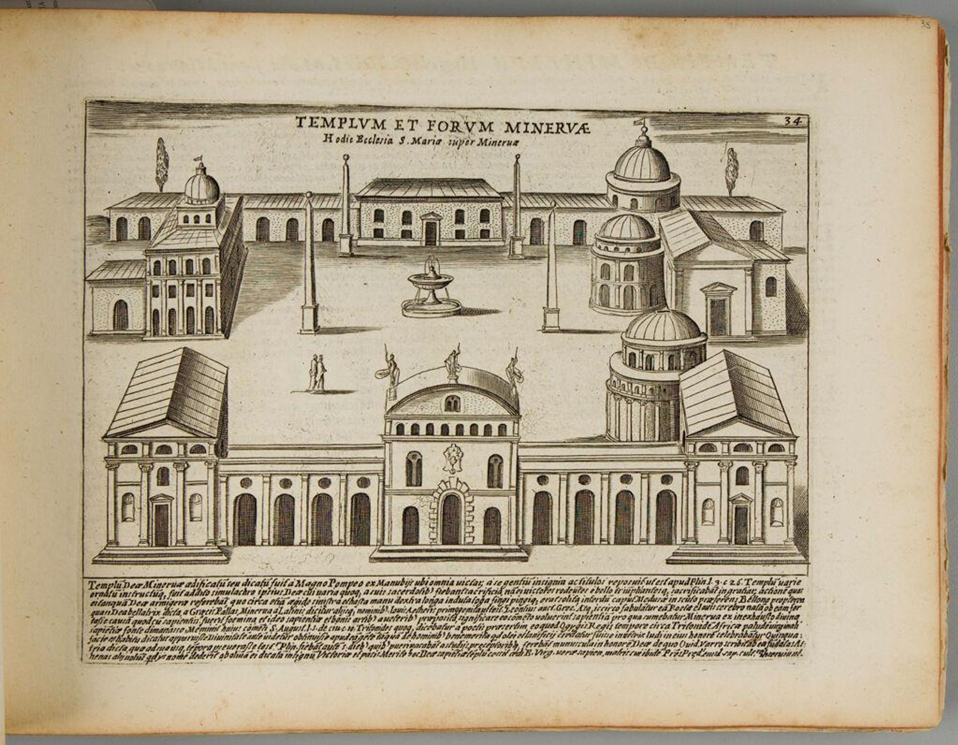 Temple and Forum of Minerva (now the church of S. Maria Sopra Minerva) by Giacomo Lauro