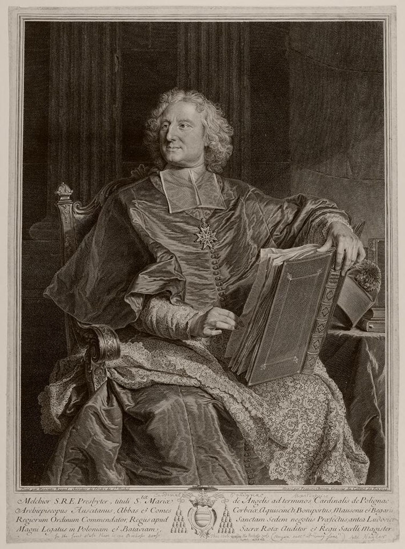 Cardinal Melchior de Polignac by François Chereau, the elder
