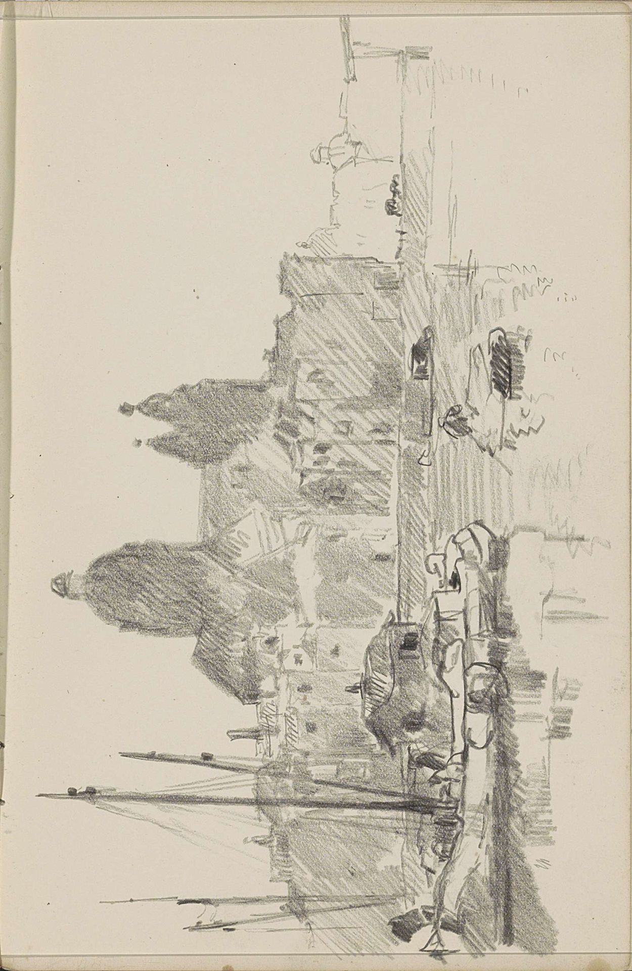 Haven bij de Prins Hendrikkade te Amsterdam by Cornelis Vreedenburgh