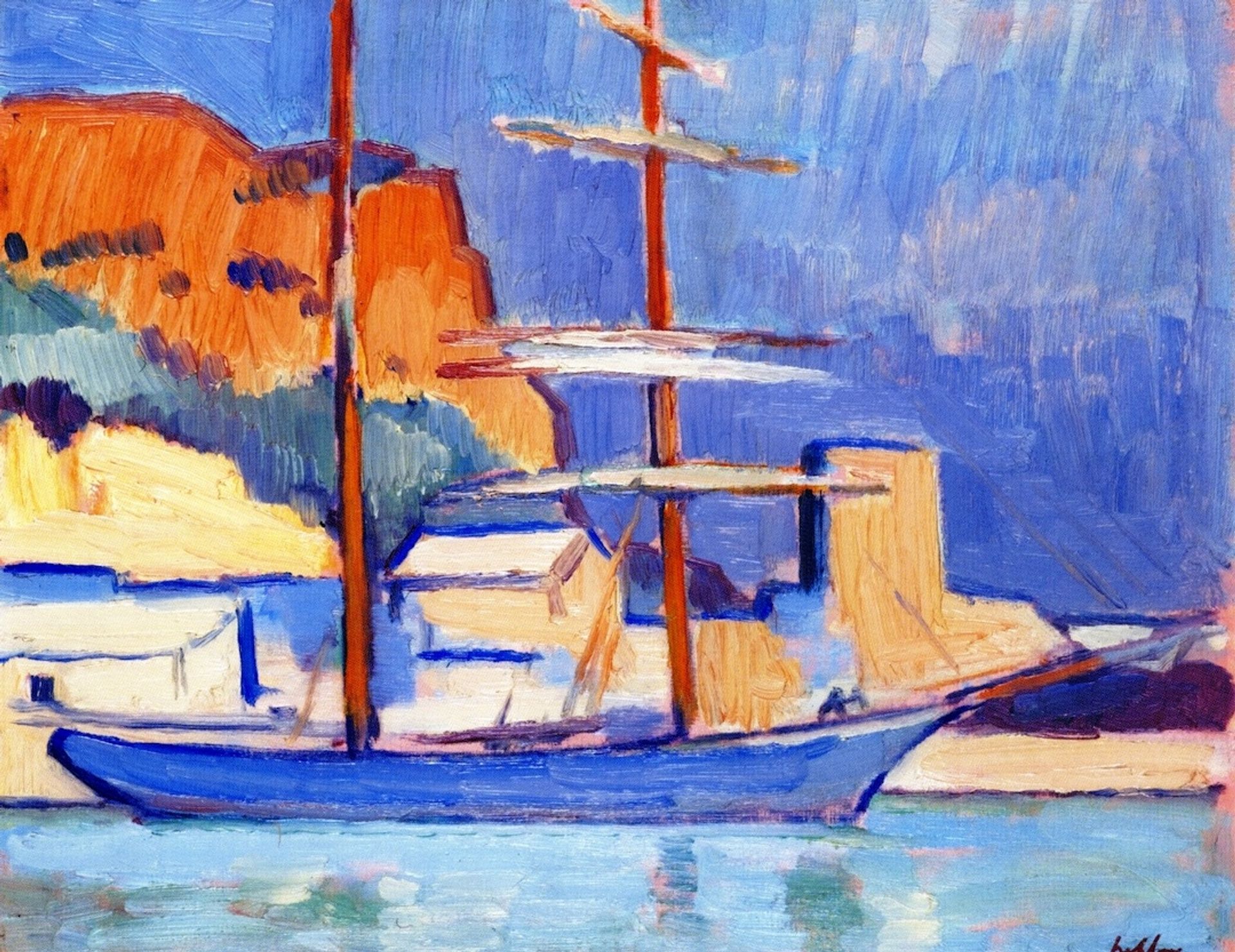 The Harbor at Cassis by Samuel Peploe