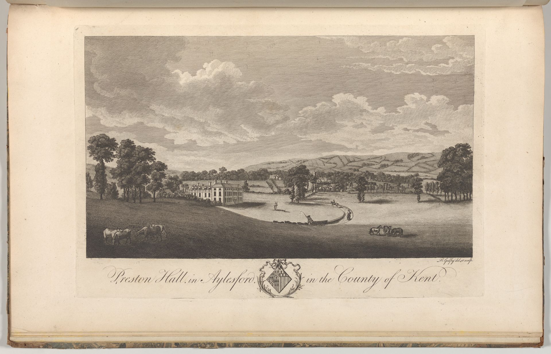 Merenorth House, in the County of Kent, from Edward Hasted's, The History and Topographical Survey of the County of Kent, vols. 1-3 by Richard Bernard Godfrey