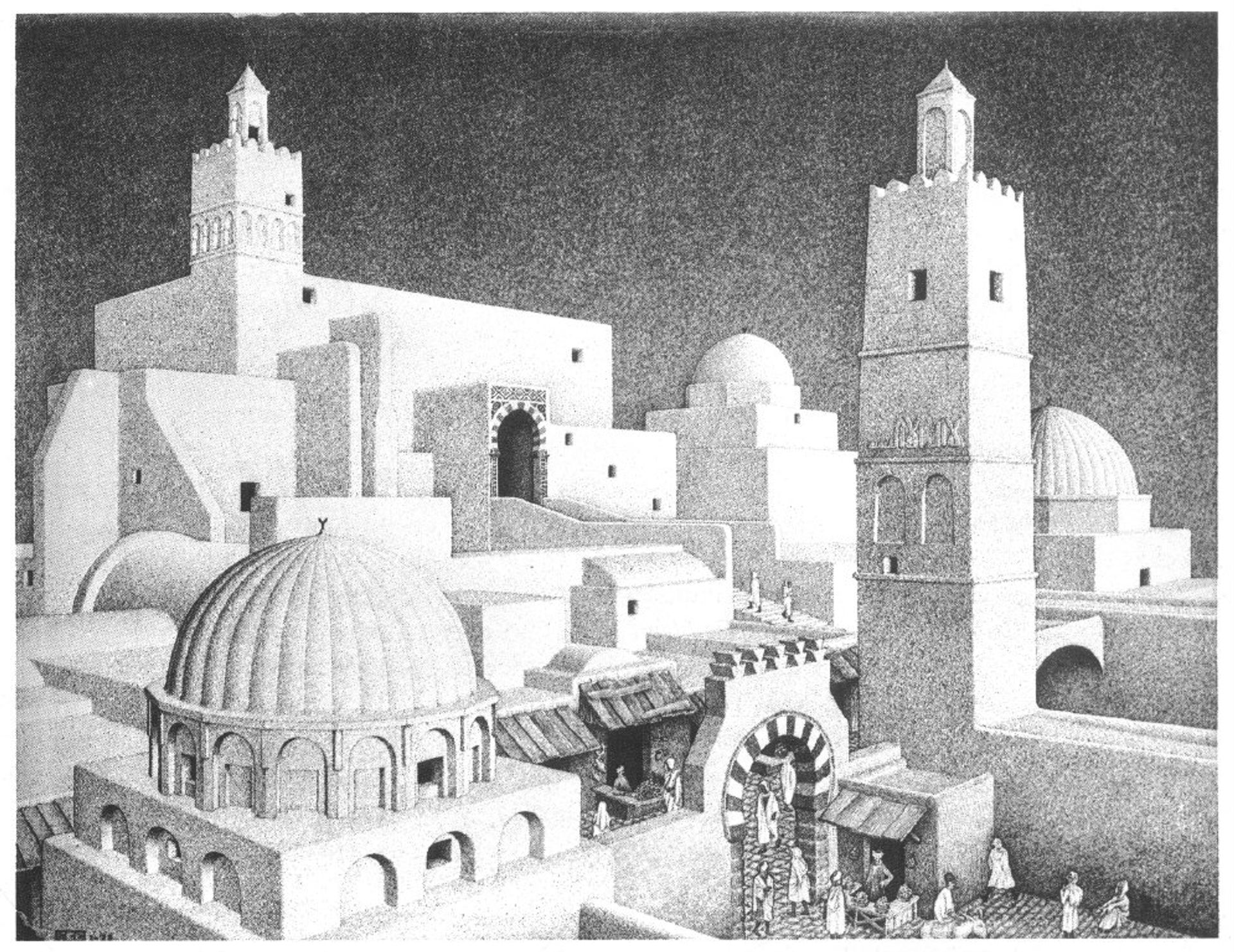 Kairouan Tunisia by M.C. Escher